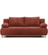 Banquette convertible 3 places MIKA - Velours côtelé Terracotta